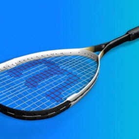 Modelo 3d de raquete de tênis