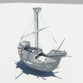 ビンテージ漁船3Dモデル