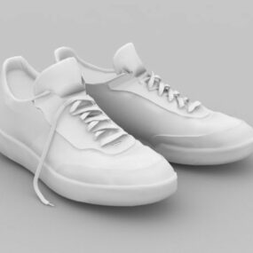 Model sepatu kets putih 3d
