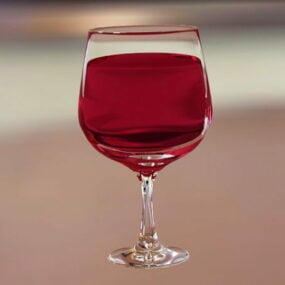 Glas vin 3d-modell