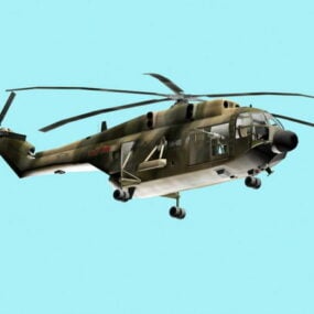 攻击直升机3d模型