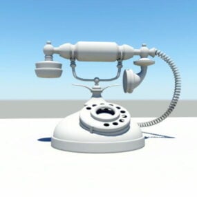 Modelo 3d de telefone rotativo vintage