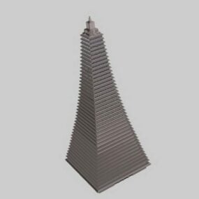 पिरामिड आकार की इमारत 3डी मॉडल