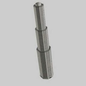 Wolkenkratzerturm 3D-Modell