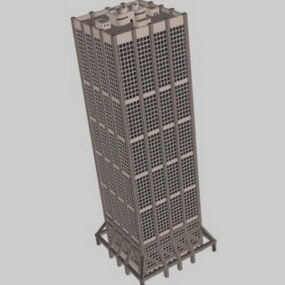 Modelo 3D do edifício do centro de negócios