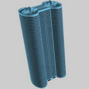 Zylindergebäude-Architektur 3D-Modell