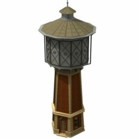 Model 3D starej wieży ciśnień