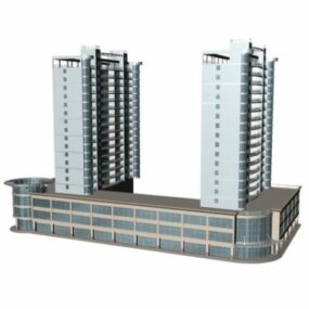 3d модель комерційних і житлових будівель