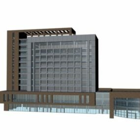 Edificio del centro de negocios modelo 3d