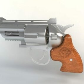 Modelo 3d de arma de revólver