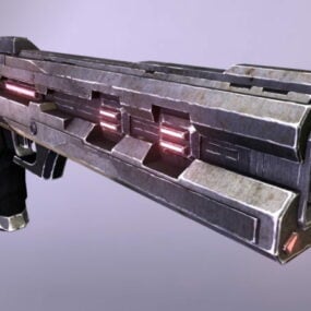 Model 3D pistoletu energetycznego science-fiction