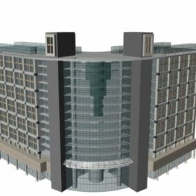 Modern kontorsbyggnad 3d-modell