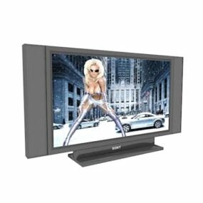 सोनी फ्लैट स्क्रीन टीवी 3डी मॉडल