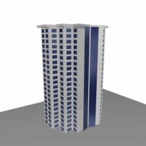 3D model výškové obytné budovy
