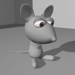 Cute Cartoon Mouse 3d model