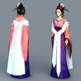 3д модель китайской благородной дамы