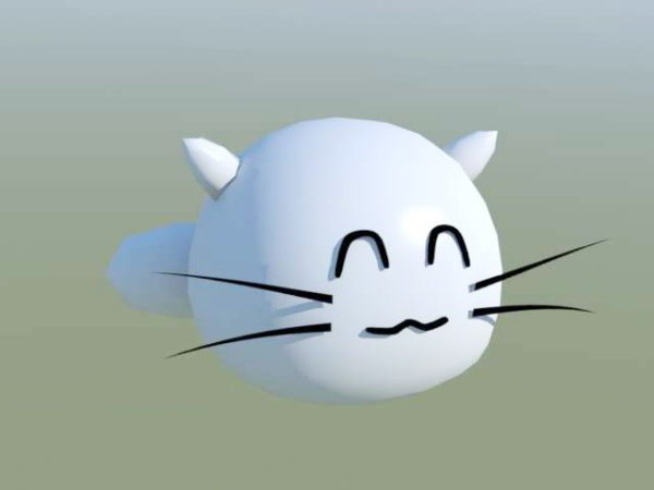 Cute Cartoon Cat Free 3d Model Obj Open3dmodel 116857