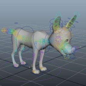 Plate-forme de chien de dessin animé modèle 3D