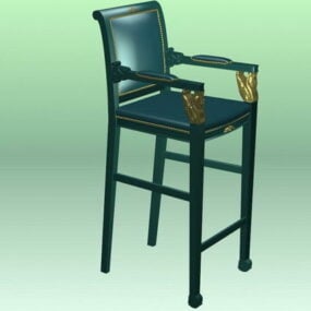 Antyczny stołek barowy Model 3D