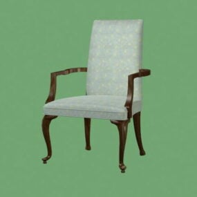 Wood Accent Chair 3d model