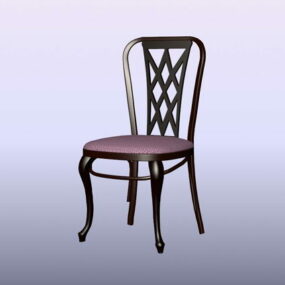 เก้าอี้รับประทานอาหารโบราณแบบ 3 มิติ