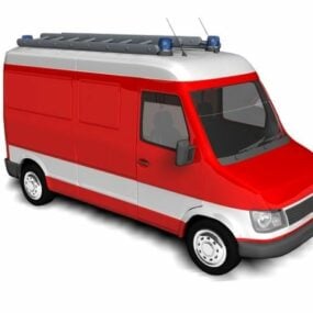 3d модель маленької пожежної машини