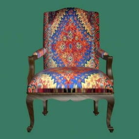 Wood Accent Chair 3d model