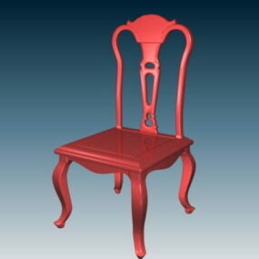 เก้าอี้รับประทานอาหารโบราณแบบ 3 มิติ