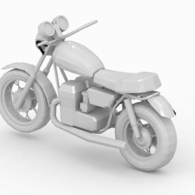 Modelo 3d de motocicleta de turismo esportivo