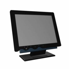 LCD-tietokonenäyttö 3d-malli