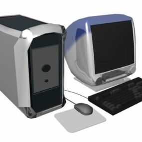 General Pc Computer Case Grey Color 3d model