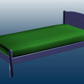 Mô hình giường đơn 3d