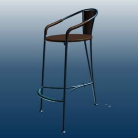 صندلی میله فلزی مدل سه بعدی