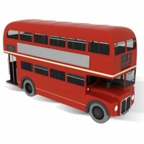 3d модель двоповерхового автобуса