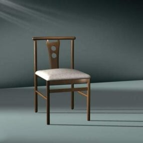 软垫餐椅3d模型