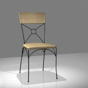 Krzesło do jadalni z kutego żelaza Model 3D