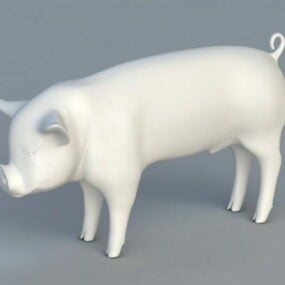 Modello 3d di maiale maiale