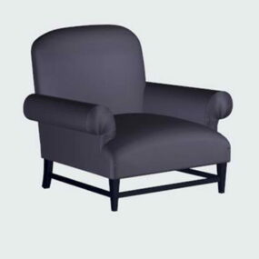 蓝色沙发椅3d模型