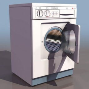 Máy giặt quần áo phía trước mô hình 3d