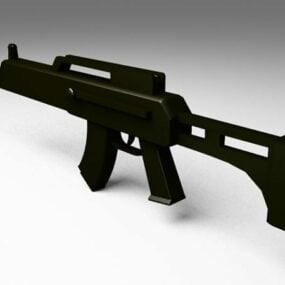 3д модель военной штурмовой винтовки