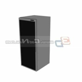 Tall Black Refrigerator 3d-modell