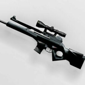 3д модель военной снайперской винтовки