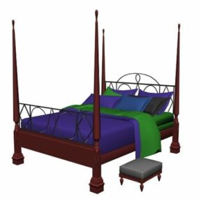 Four-poster Bed 3d model