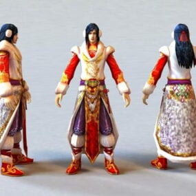 प्राचीन चीनी राजकुमार चरित्र 3डी मॉडल