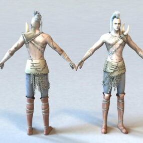 Barbarian Warrior Character 3d-model