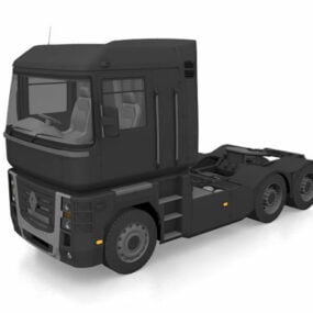 Mô hình xe tải bán đầu kéo 3d