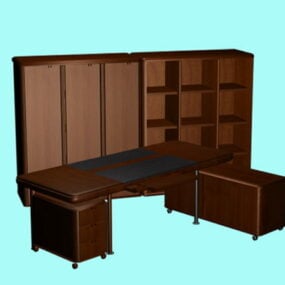 Set di mobili per ufficio esecutivo modello 3d
