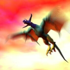 Plate-forme de dragon volant modèle 3D