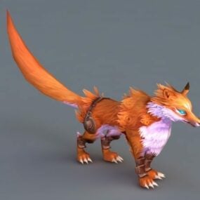 Animert Red Fox 3d-modell