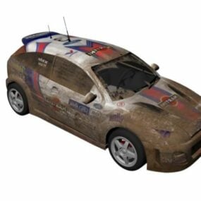 Ford Focus Rs Wrc Racing Car 3D-malli